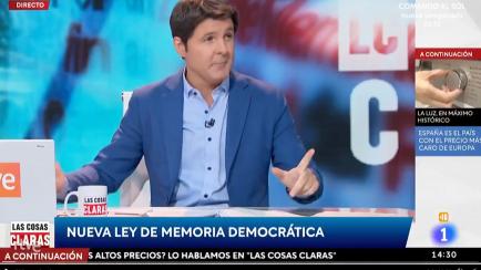 Jesús Cintora en el plató de 'Las cosas claras'.
