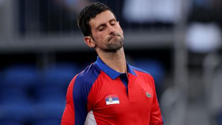 Novak Djokovic, durante su partido contra Zverev.