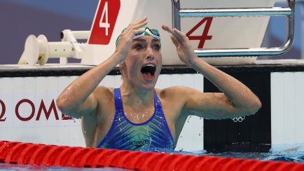 La sudafricana Tatjana Schoenmaker, ganadora en la final de los 200 metros braza.