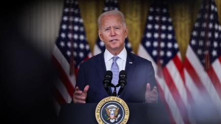 Presidente Biden durante el mensaje sobre la situación en Afganistán.
