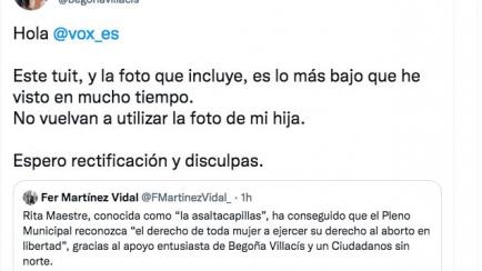 La respuesta de Begoña Villacís a un concejal de Vox.
