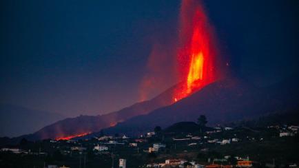 Erupción del volcán de Cumbre Vieja.