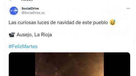 Vídeo viral con las luces navideñas de Ausejo, La Rioja.