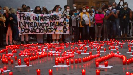 Concentración en la Plaza España de Los Llanos de Aridane.