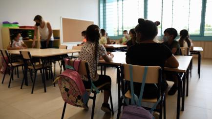 Un aula de Valencia, el 8 de septiembre de 2021. 