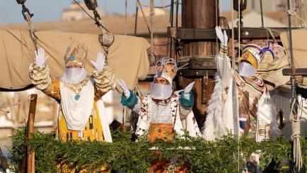 La llegada de los Reyes Magos  a Barcelona.