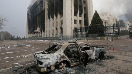 Imagen de las protestas en Kazajistán