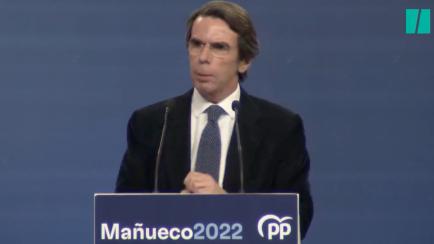 José María Aznar en el acto del PP en Valladolid.
