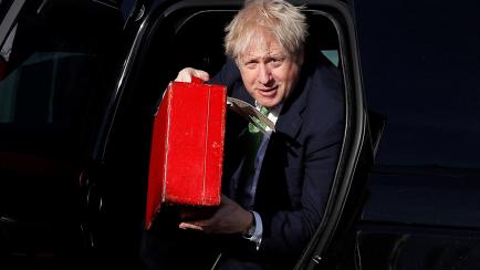 El primer ministro de Reino Unido, Boris Johnson, antes de su viaje a Ucrania en plena polémica por las fiestas de Downing Street.