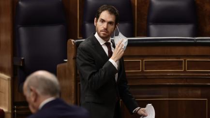 Sergio Sayas, retratado el pasado 22 de noviembre durante un pleno en el Congreso. 