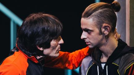 Escena de la obra de teatro 'El cuaderno de Pitágoras'.