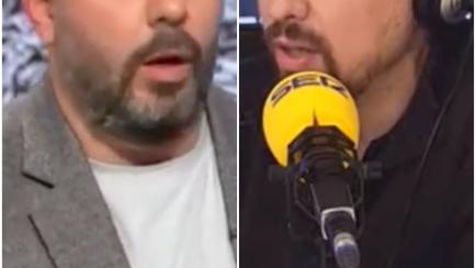 Antonio Maestre y Pablo Iglesias.