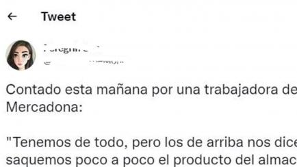 El difundido tuit que ha desmentido Mercadona.