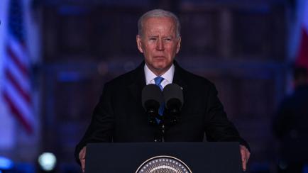 El presidente de EEUU, Joe Biden, ofrece una comparecencia en Polonia.