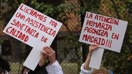 Imagen de una de las concentraciones de médicos de Atención Primaria en Madrid 