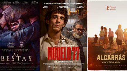 Carteles de 'As Bestas', 'Modelo 77', 'Alcarràs', películas más nominadas.