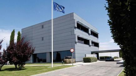 Edificio del Centro de Satélites de la UE, en la base aérea de Torrejón de Ardoz (Madrid).