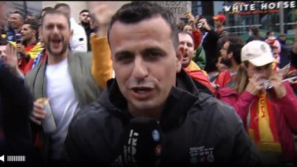 Un momento de la previa del partido.