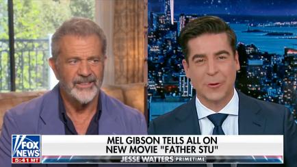 Un momento de la entrevista a Mel Gibson en Fox News.