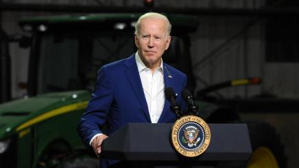 El presidente de EEUU, Joe Biden, este martes en Iowa.