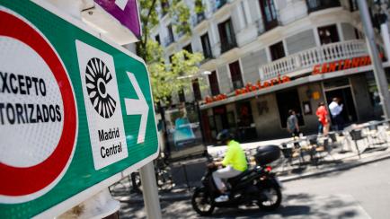 MADRID, SPAIN - JUNE 13: Picture of the Madrid Central traffic limitations on June 13, 2019 in Madrid, Spain. (Photo by Eduardo Parra/Europa Press via Getty Images) (Photo by Europa Press News/Europa Press via Getty Images )