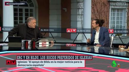 Ferreras y Pablo Iglesias en 'Al Rojo Vivo'. 