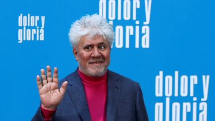 Director Pedro Almodovar poses during a photocall to promote his latest film "Pain and Glory" in Madrid, Spain, March 12, 2019. REUTERS/Sergio Perez