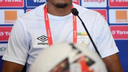 Benins defender Olivier Verdon attends a press conference on the eve of the 2019 Africa Cup of Nations (CAN) quarter final football match between Benin and Senegal at the 30 June stadium in Cairo on July 9, 2019. (Photo by Khaled DESOUKI / AFP) ...