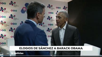 Sánchez y Obama.