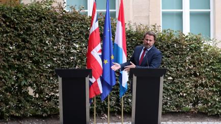 Luxembourg's Prime Minister Xavier Bettel gestures during a news conference after his meeting with British Prime Minister Boris Johnson in Luxembourg, September 16, 2019. REUTERS/Yves Herman