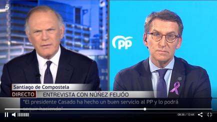 Pedro Piqueras y Alberto Núñez Feijóo.