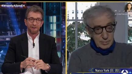 Woody Allen y Pablo Motos en 'El Hormiguero'.