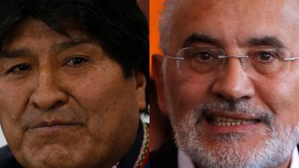 Evo Morales y Carlos Mesa.