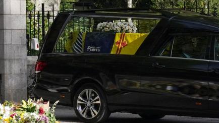 El féretro de Isabel II.