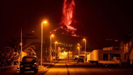 El volcán de La Palma en octubre de 2021.