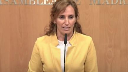 Mónica García en la Asamblea de Madrid.