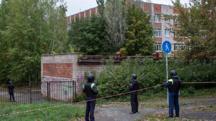 Lugar del tiroteo de este lunes en un escuela en Rusia en la ciudad rusa de Izhevsk.