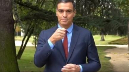 Captura del vídeo en el que Sánchez pide el voto en lengua de signos