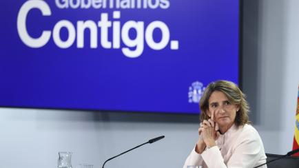 Teresa Ribera, en la rueda de prensa posterior al Consejo de Ministros. 