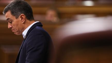 MADRID, SPAIN - OCTOBER 13: The President of the Government, Pedro Sanchez, speaks during a plenary session at the Congress of Deputies, on 13 October, 2022 in Madrid, Spain. The President of the Government comes to Congress to report on the Eur...