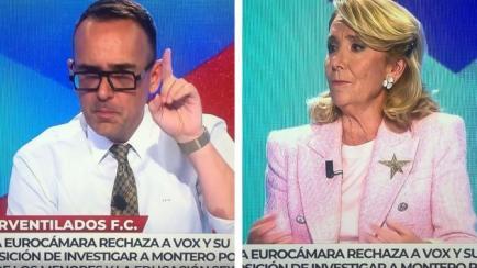 Risto Mejide y Esperanza Aguirre, en 'Todo es mentira'.