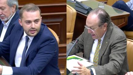 Manuel Arribas Maroto (PSOE) y Luis Gestoso de Miguel (Vox) en una comisión de Interior