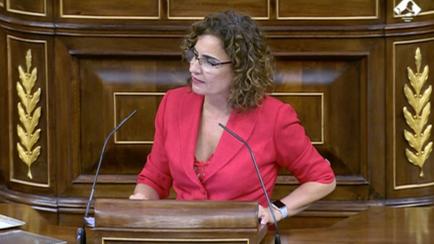 La ministra María Jesús Montero (PSOE) en el Congreso de los Diputados