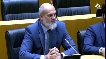 Sánchez del Real, durante una comisión.