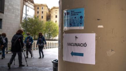 Punto de vacunación en Barcelona