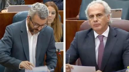 Javier Padilla y Enrique Ruiz Escudero, en la Asamblea de Madrid.