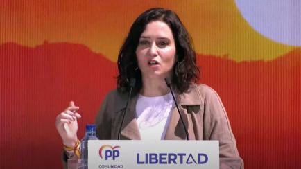 Isabel Díaz Ayuso, en un acto del PP.