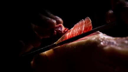Iberian ham cutter, banner format