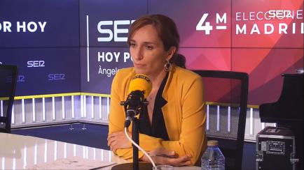 Mónica García, durante el debate de la Cadena Ser.