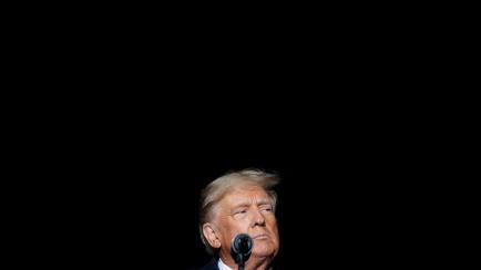 Former President Donald Trump speaks at a campaign rally in support of the campaign of Ohio Senate candidate JD Vance at Wright Bros. Aero Inc. at Dayton International Airport on Monday, Nov. 7, 2022, in Vandalia. (AP Photo/Michael Conroy)